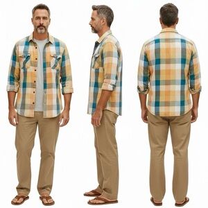 Billabong Multicolor Plaid Button-Down Shirt